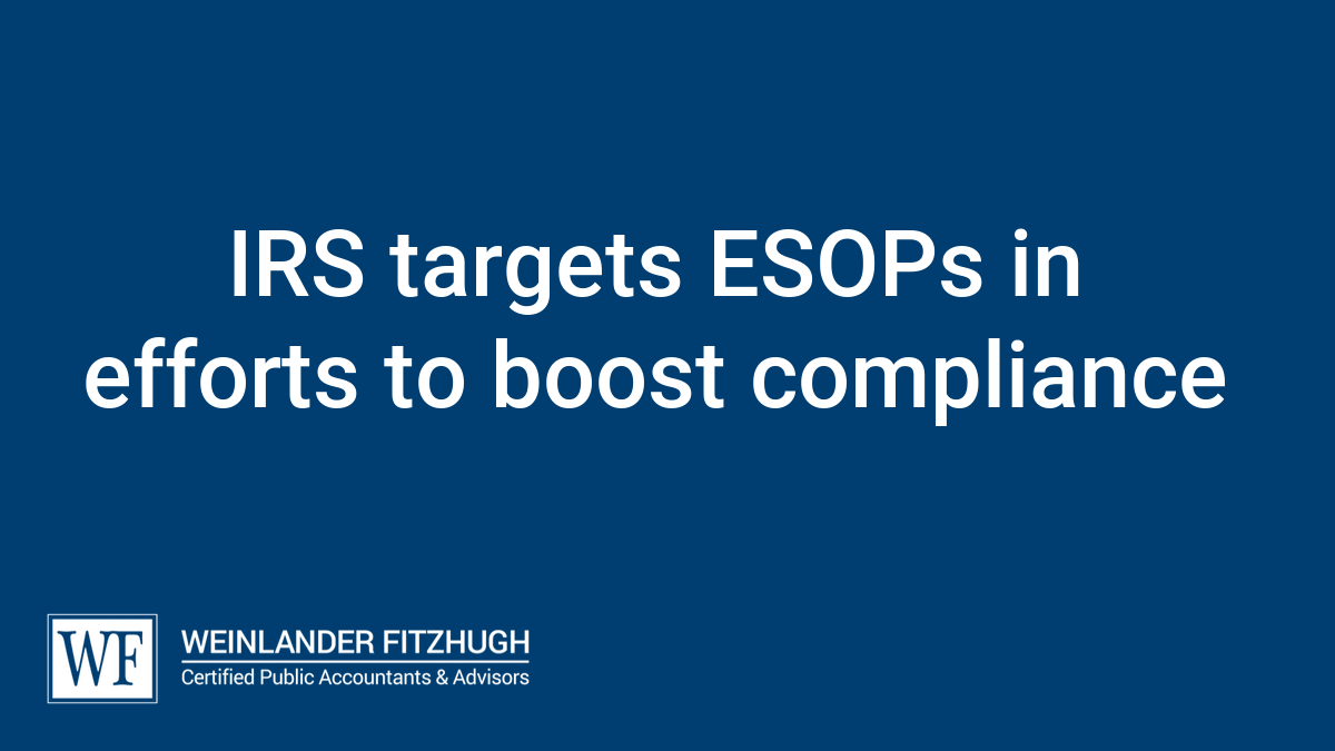 IRS targets ESOPs in efforts to boost compliance