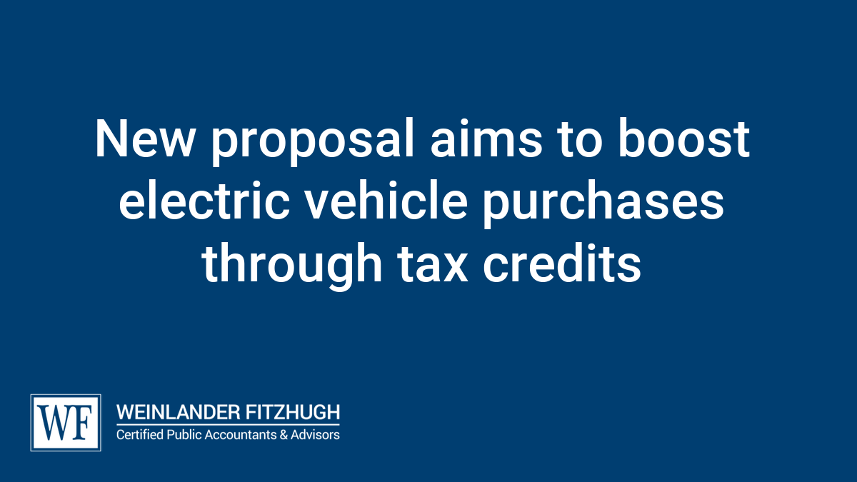 New proposal aims to boost electric vehicle purchases through tax credits