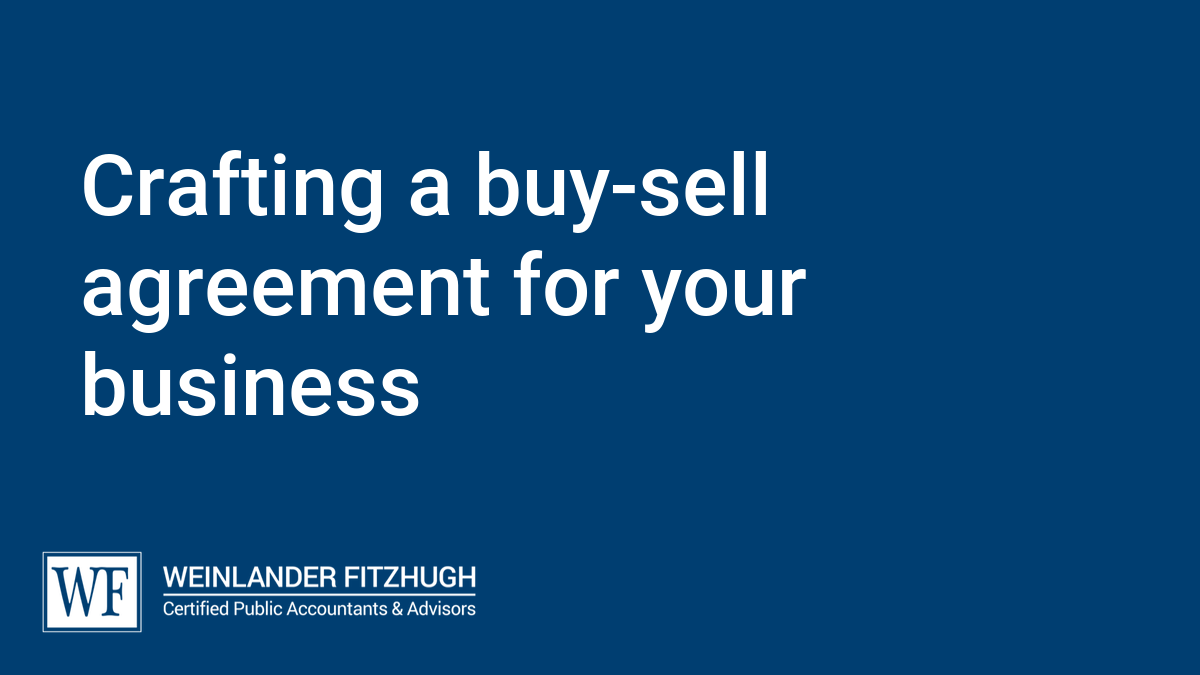 Crafting a buy-sell agreement for your business