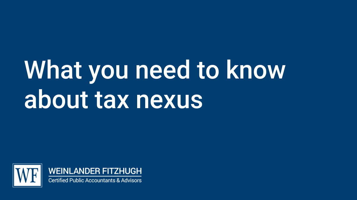 What you need to know about tax nexus