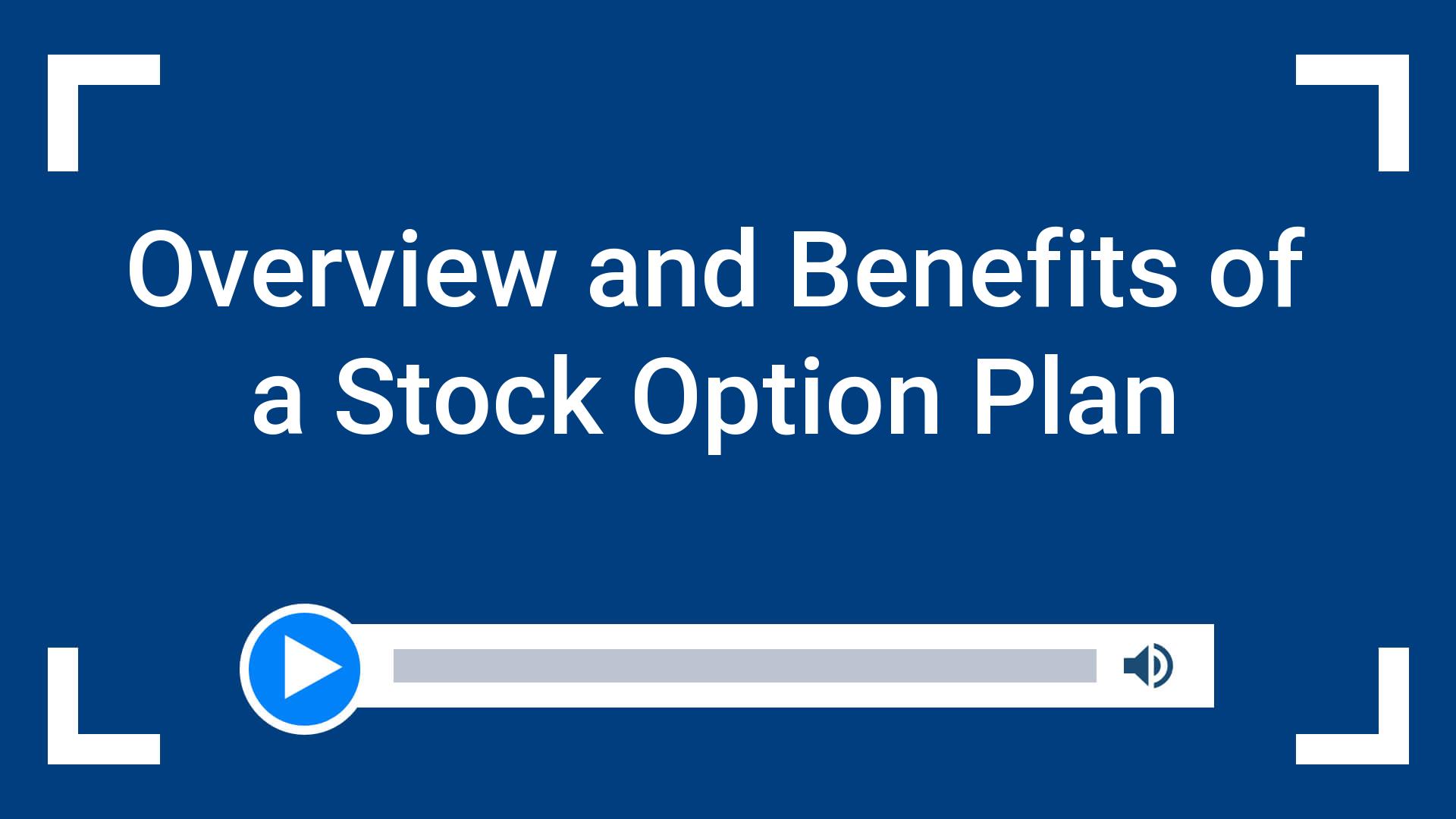 Overview and Benefits of a Stock Option Plan