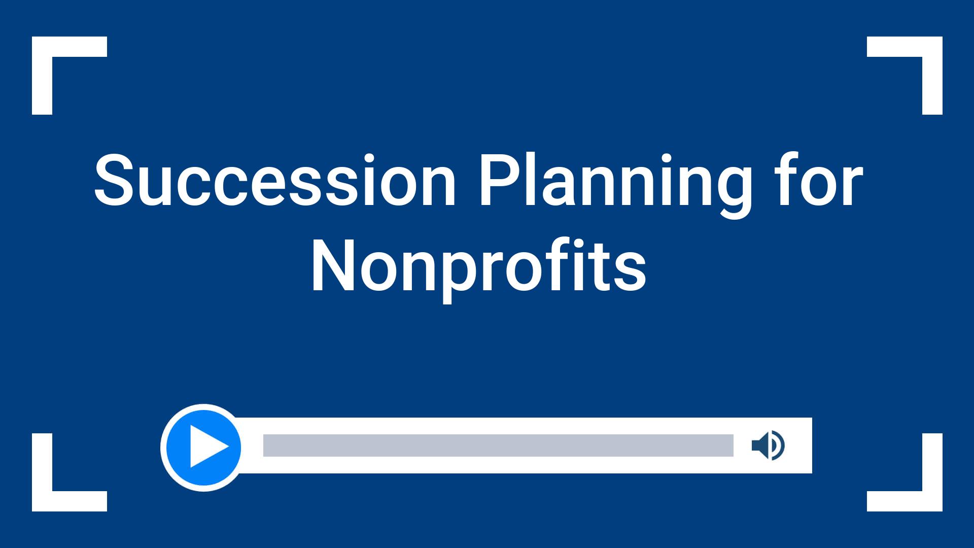 Succession Planning for Nonprofits