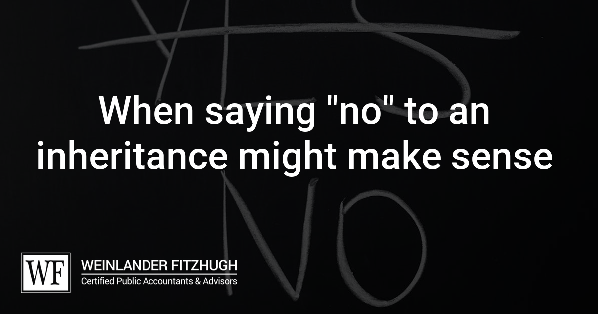 When saying